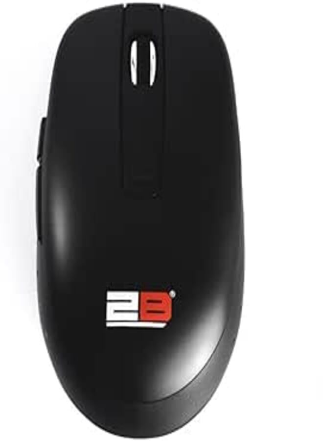 2B 2.4GHz Rechargeable Wireless Optical Mouse with 5 Keys, Black